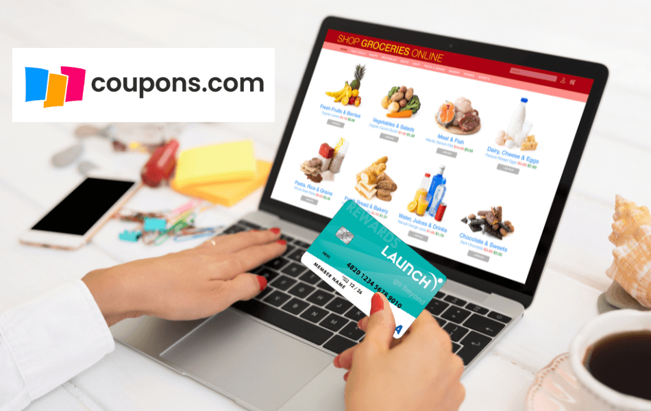 Grocery shopping online with Launch CU Rewards Visa credit card