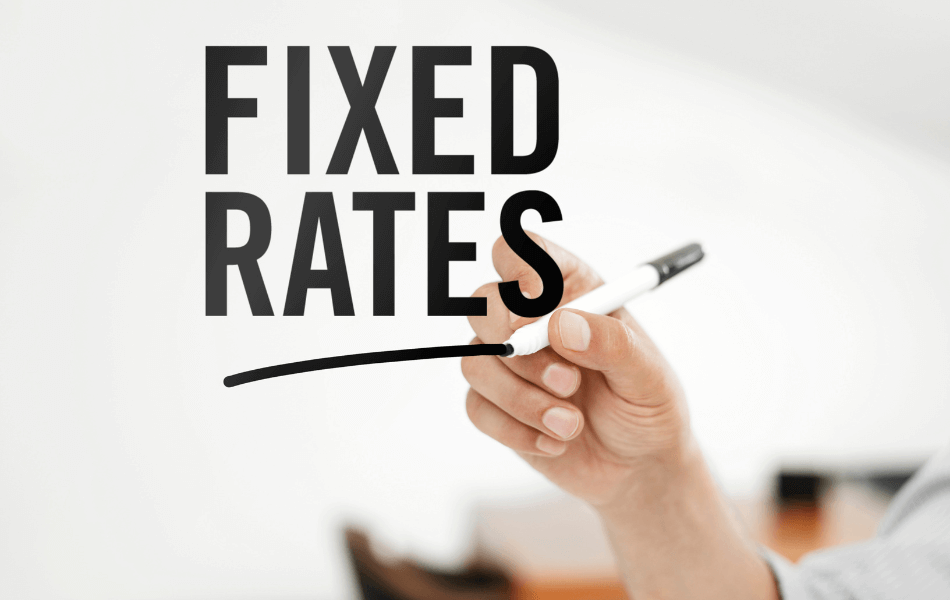 "Fixed Rates" written in black marker